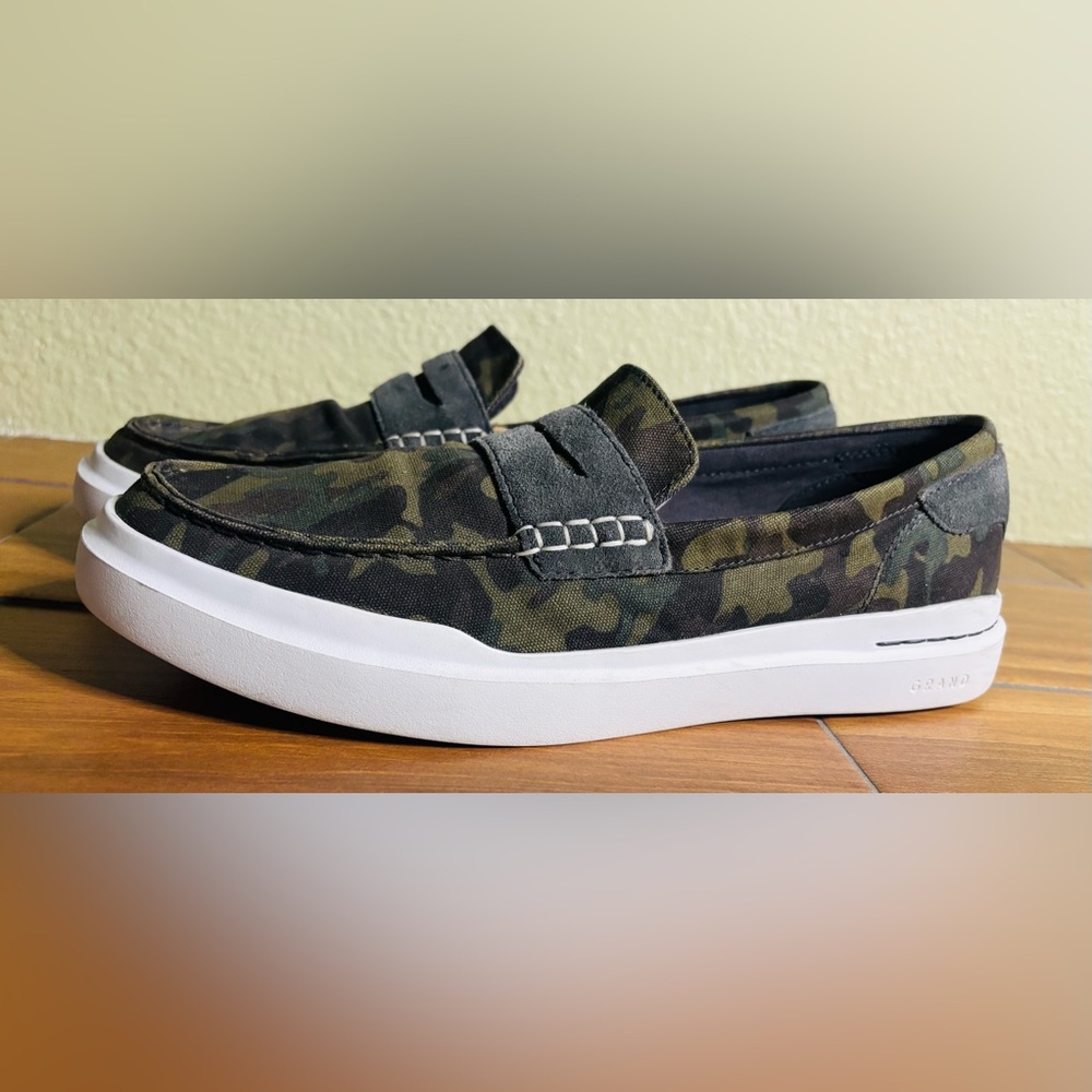 Men's Casual Camo Slip-On Loafers - Green Camo